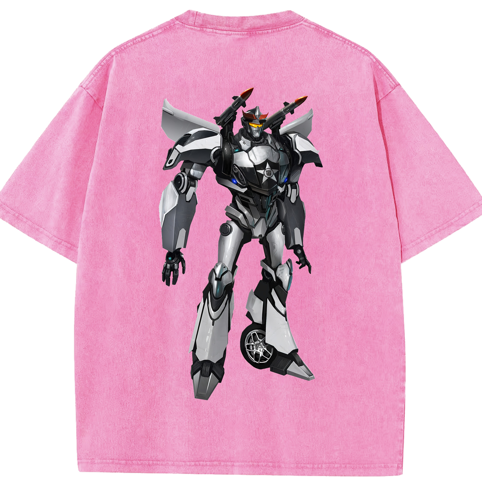 （画像用） Transformers トランスフォーマー 綿100% ヴィンテージ風 半袖Tシャツ（背面プリント）